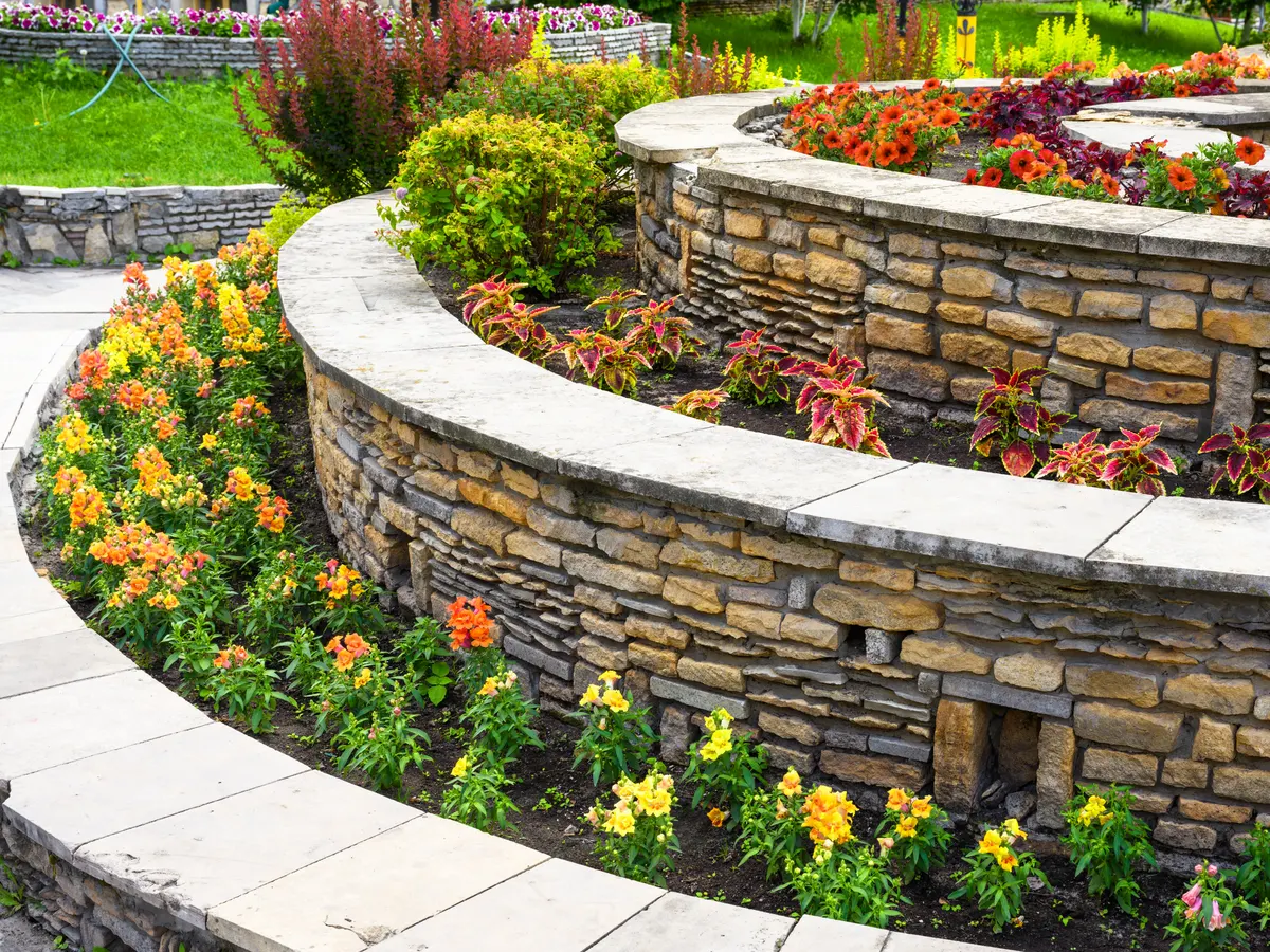 Retaining Walls at a home near Bedford